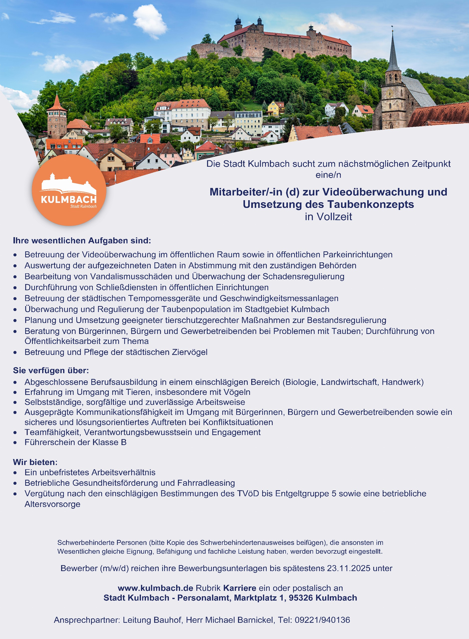 Stellenausschreibung - Videoüberwachung und Taubenaufsicht..jpg